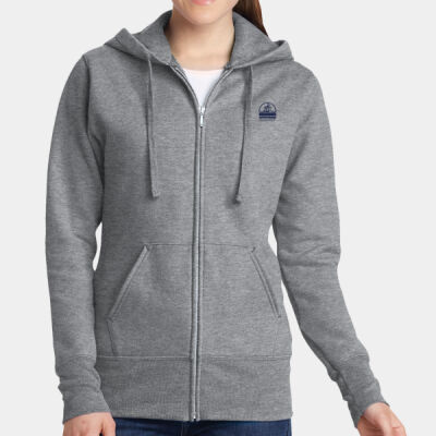 City Of Racine Wastewater - Ladies Core Fleece Full Zip Hooded Sweatshirt Thumbnail